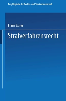 Abbildung von Exner | Strafverfahrensrecht | 1. Auflage | 2013 | beck-shop.de