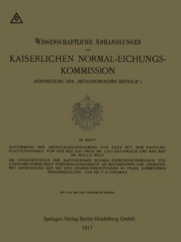 Abbildung von Grunmach / Bein | Bestimmung der Oberflächenspannung von Ölen mit dem Kapillar-Plattenapparat | 1. Auflage | 2019 | beck-shop.de