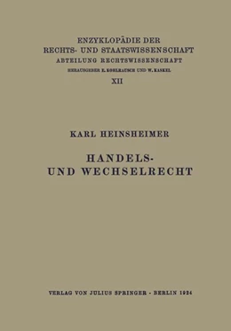 Abbildung von Kohlrausch / Kaskel | Handels- und Wechselrecht | 1. Auflage | 2013 | beck-shop.de