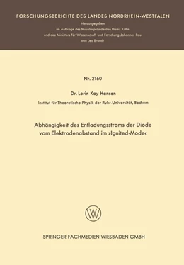 Abbildung von Hansen | Abhängigkeit des Entladungsstroms der Diode vom Elektrodenabstand im »Ignited-Mode« | 1. Auflage | 2019 | beck-shop.de