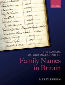 Abbildung von Parkin | The Concise Oxford Dictionary of Family Names in Britain | 1. Auflage | 2021 | beck-shop.de