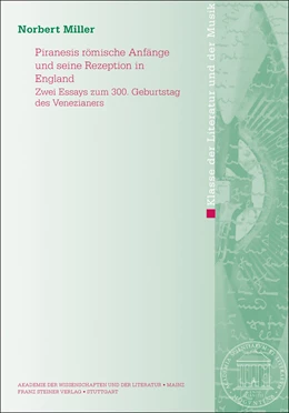 Abbildung von Miller | Piranesis römische Anfänge und seine Rezeption in England | 1. Auflage | 2021 | beck-shop.de