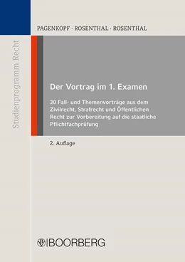 Abbildung von Pagenkopf / Rosenthal | Der Vortrag im 1. Examen | 2. Auflage | 2021 | beck-shop.de