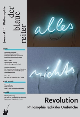 Abbildung von Reusch / Obermeier | Der Blaue Reiter. Journal für Philosophie / Revolution | 1. Auflage | 2021 | beck-shop.de