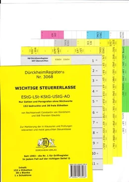 Abbildung von Dürckheim | Steuererlasse OHNE Stichworte (2022) - DürckheimRegister® (Nr. 3068) | 14. Auflage | 2021 | beck-shop.de