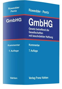 Abbildung von Rowedder / Pentz | Gesetz betreffend die Gesellschaften mit beschränkter Haftung: GmbHG | 7. Auflage | 2022 | beck-shop.de