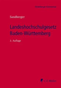 Abbildung von Sandberger | Landeshochschulgesetz Baden-Württemberg | 3. Auflage | 2022 | beck-shop.de