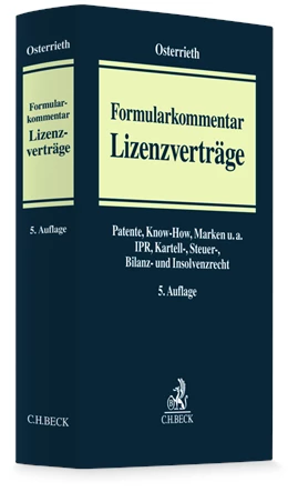 Abbildung von Osterrieth | Formularkommentar Lizenzverträge | 5. Auflage | 2025 | beck-shop.de