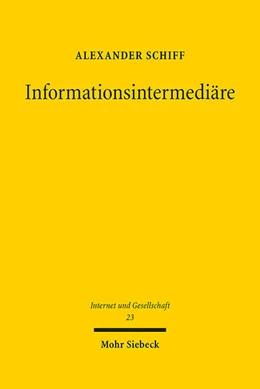 Abbildung von Schiff | Informationsintermediäre | 1. Auflage | 2021 | beck-shop.de