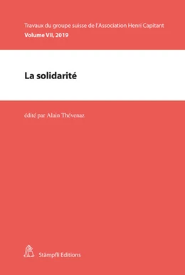 Abbildung von Thévenaz / Burgat | La solidarité | 1. Auflage | 2021 | beck-shop.de