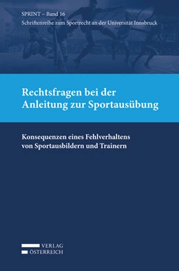 Abbildung von Büchele / Ganner | Rechtsfragen bei der Anleitung zur Sportausübung | 1. Auflage | 2021 | beck-shop.de