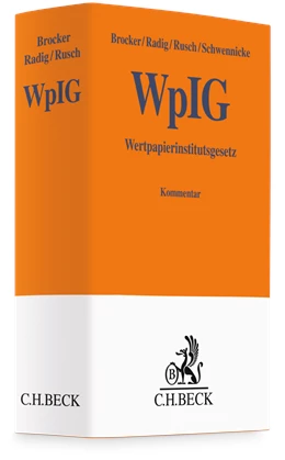 Abbildung von Brocker / Radig | Wertpapierinstitutsgesetz: WpIG | 1. Auflage | 2026 | beck-shop.de