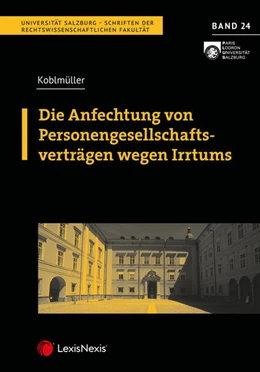 Abbildung von Koblmüller | Die Anfechtung von Personengesellschaftsverträgen wegen Irrtums | 1. Auflage | 2021 | beck-shop.de