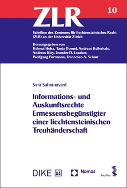 Abbildung von Sahranavard | Informations- und Auskunftsrechte Ermessensbegünstigter einer liechtensteinischen Treuhänderschaft | 1. Auflage | 2021 | 10 | beck-shop.de