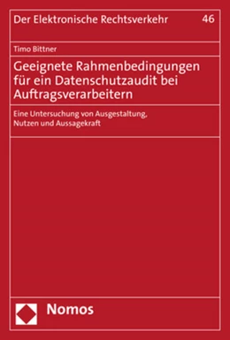 Abbildung von Bittner | Geeignete Rahmenbedingungen für ein Datenschutzaudit bei Auftragsverarbeitern | 1. Auflage | 2021 | beck-shop.de