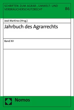 Abbildung von Martínez | Jahrbuch des Agrarrechts. Band XV | 1. Auflage | 2021 | beck-shop.de