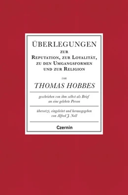 Abbildung von Hobbes / Noll | Überlegungen zur Reputation, zur Loyalität, zu den Umgangsformen und zur Religion | 1. Auflage | 2021 | beck-shop.de