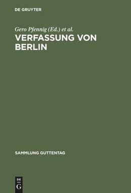 Abbildung von Pfennig / Neumann | Verfassung von Berlin | 3. Auflage | 2000 | beck-shop.de