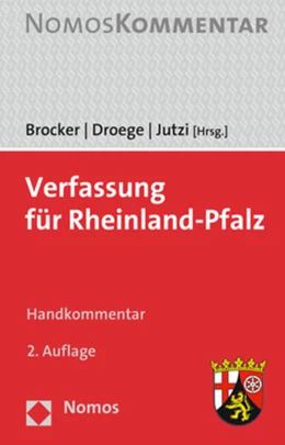 Abbildung von Brocker / Droege | Verfassung für Rheinland-Pfalz | 2. Auflage | 2022 | beck-shop.de