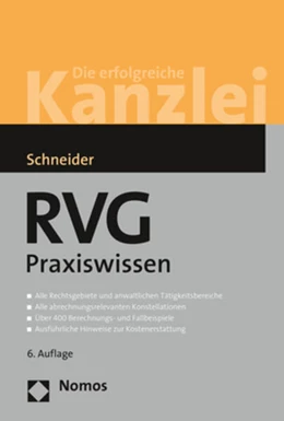 Abbildung von Schneider | RVG Praxiswissen | 6. Auflage | 2025 | beck-shop.de