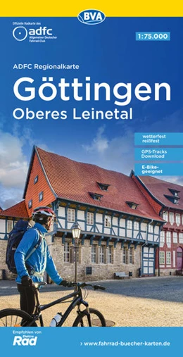 Abbildung von Allgemeiner Deutscher Fahrrad-Club e.V. (ADFC) / BVA BikeMedia GmbH | ADFC-Regionalkarte Göttingen Oberes Leinetal, 1:75.000, mit Tagestourenvorschlägen, reiß- und wetterfest, E-Bike-geeignet, GPS-Tracks Download | 7. Auflage | 2021 | beck-shop.de
