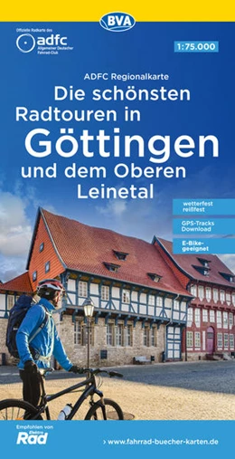Abbildung von Allgemeiner Deutscher Fahrrad-Club e.V. (ADFC) / BVA BikeMedia GmbH | ADFC-Regionalkarte Die schönsten Radtouren in Göttingen und dem Oberen Leinetal, mit Tagestourenvorschlägen, 1:75.000, reiß- und wetterfest, E-Bike-geeignet, GPS-Tracks Download | 7. Auflage | 2021 | beck-shop.de