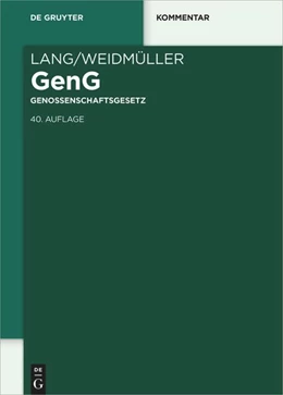 Abbildung von Lang / Weidmüller | Genossenschaftsgesetz - GenG | 40. Auflage | 2022 | beck-shop.de