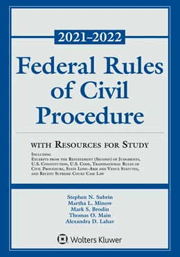 Abbildung von Subrin / Minow | Federal Rules of Civil Procedure with Resources for Study | 1. Auflage | 2021 | beck-shop.de