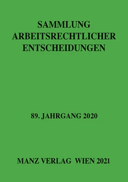 Abbildung von Weiß | Sammlung arbeitsrechtlicher Entscheidungen | 89. Auflage | 2021 | beck-shop.de