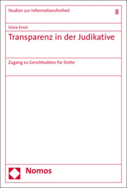 Abbildung von Ernst | Transparenz in der Judikative | 1. Auflage | 2021 | 8 | beck-shop.de