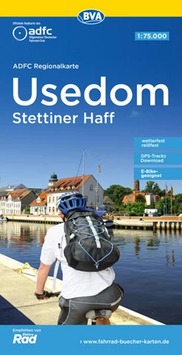 Abbildung von Allgemeiner Deutscher Fahrrad-Club e.V. (ADFC) / BVA BikeMedia GmbH | ADFC-Regionalkarte Usedom Stettiner Haff, 1:75.000, mit Tagestourenvorschlägen, reiß- und wetterfest, E-Bike-geeignet, GPS-Tracks Download | 4. Auflage | 2021 | beck-shop.de