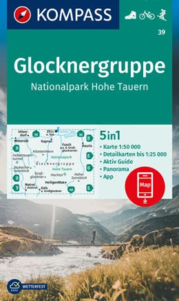 Abbildung von KOMPASS-Karten GmbH | KOMPASS Wanderkarte 39 Glocknergruppe, Nationalpark Hohe Tauern 1:50.000 | 1. Auflage | 2021 | beck-shop.de