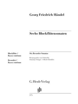 Abbildung von Scheideler / Schaper | Händel, Georg Friedrich - Six Recorder Sonatas. Spielpartitur ohne Generalbassaussetzung | 1. Auflage | 2021 | beck-shop.de