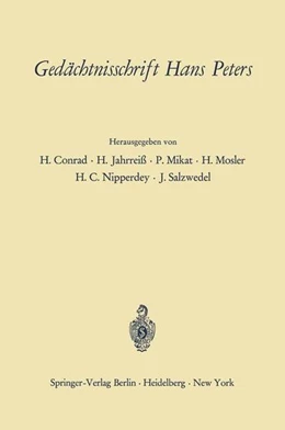 Abbildung von Conrad / Jahrreiß | Gedächtnisschrift Hans Peters | 1. Auflage | 2013 | beck-shop.de