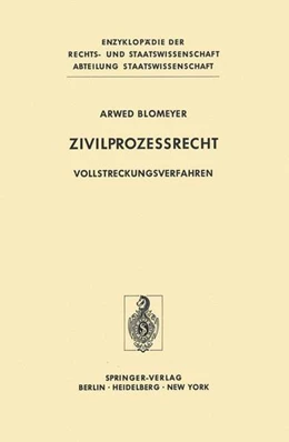 Abbildung von Blomeyer | Zivilprozeßrecht | 1. Auflage | 2013 | beck-shop.de