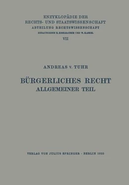 Abbildung von Kohlrausch / Kaskel | Bürgerliches Recht Allgemeiner Teil | 4. Auflage | 2013 | beck-shop.de