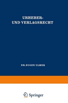 Abbildung von Ulmer | Urheber- und Verlagsrecht | 1. Auflage | 2013 | beck-shop.de
