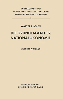 Abbildung von Eucken | Die Grundlagen der Nationalökonomie | 7. Auflage | 2013 | beck-shop.de