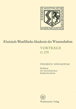 Abbildung von Nowakowski | Probleme der österreichischen Strafrechtsreform | 1. Auflage | 2013 | beck-shop.de