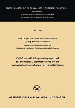 Abbildung von Schwiete | Einfluß der Abkühlungsbedingungen und der chemischen Zusammensetzung auf die hydraulischen Eigenschaften von Hämatitschlacken | 1. Auflage | 2019 | beck-shop.de