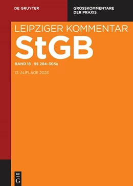 Abbildung von Goeckenjan / Krehl | Leipziger Kommentar Strafgesetzbuch: StGB, Band 16: §§ 284-305a | 13. Auflage | 2023 | beck-shop.de