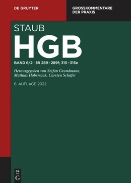 Abbildung von Grundmann / Habersack | Handelsgesetzbuch: HGB, Band 6/2: §§ 289-289f; 315-315d | 6. Auflage | 2021 | beck-shop.de
