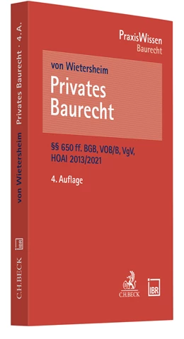 Abbildung von von Wietersheim | Privates Baurecht | 4. Auflage | 2021 | beck-shop.de