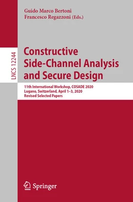 Abbildung von Bertoni / Regazzoni | Constructive Side-Channel Analysis and Secure Design | 1. Auflage | 2021 | beck-shop.de