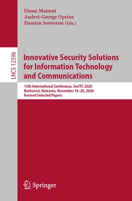 Abbildung von Maimut / Oprina | Innovative Security Solutions for Information Technology and Communications | 1. Auflage | 2021 | beck-shop.de