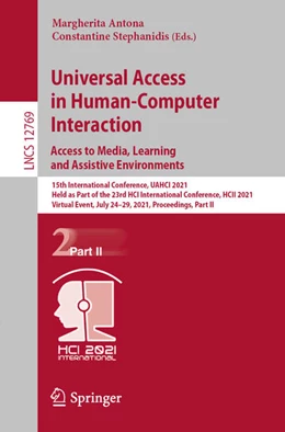 Abbildung von Antona / Stephanidis | Universal Access in Human-Computer Interaction. Access to Media, Learning and Assistive Environments | 1. Auflage | 2021 | beck-shop.de