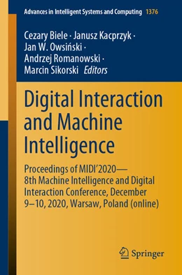 Abbildung von Biele / Kacprzyk | Digital Interaction and Machine Intelligence | 1. Auflage | 2021 | beck-shop.de
