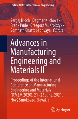 Abbildung von Hloch / Klichová | Advances in Manufacturing Engineering and Materials II | 1. Auflage | 2021 | beck-shop.de