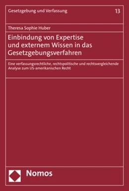 Abbildung von Huber | Einbindung von Expertise und externem Wissen in das Gesetzgebungsverfahren | 1. Auflage | 2021 | beck-shop.de