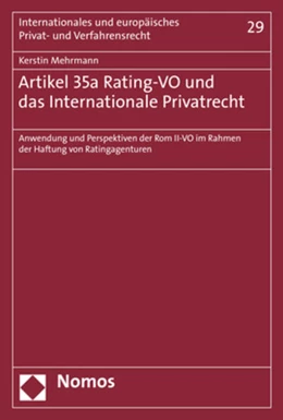 Abbildung von Mehrmann | Artikel 35a Rating-VO und das Internationale Privatrecht | 1. Auflage | 2021 | beck-shop.de